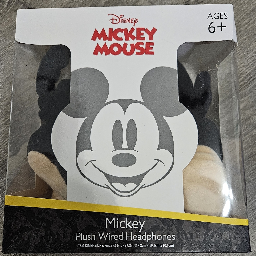 Disney Mickey Plush Wired Headphones Brand New in Box
